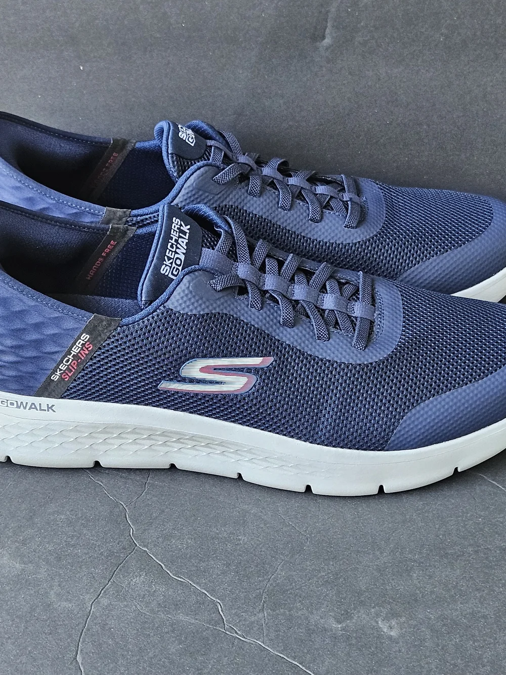 Skechers GOwalk Men's Navy Mesh Slip-On Ex-Wide Fit Sneaker